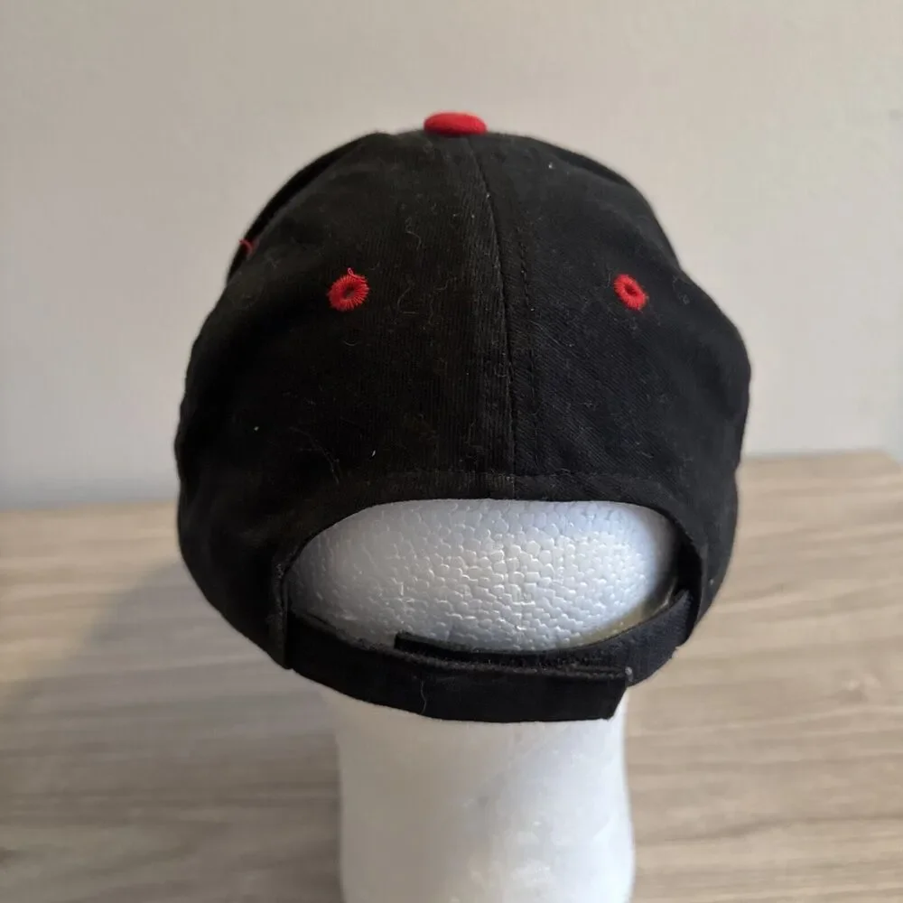 Vintage NFL Kids Adjustable Hat Atlanta Falcons Logo Black Red‎